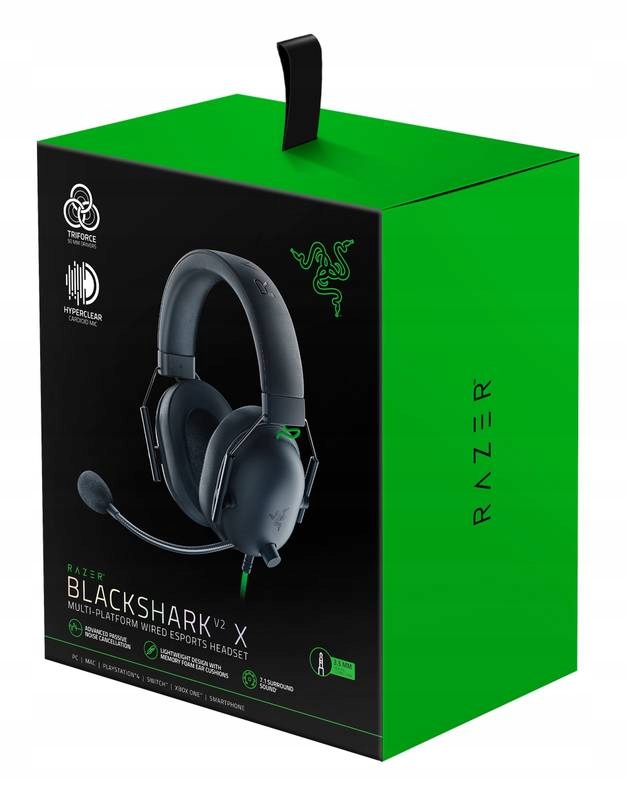 Słuchawki nauszne Razer BlackShark V2 X Wysokość produktu 90 cm