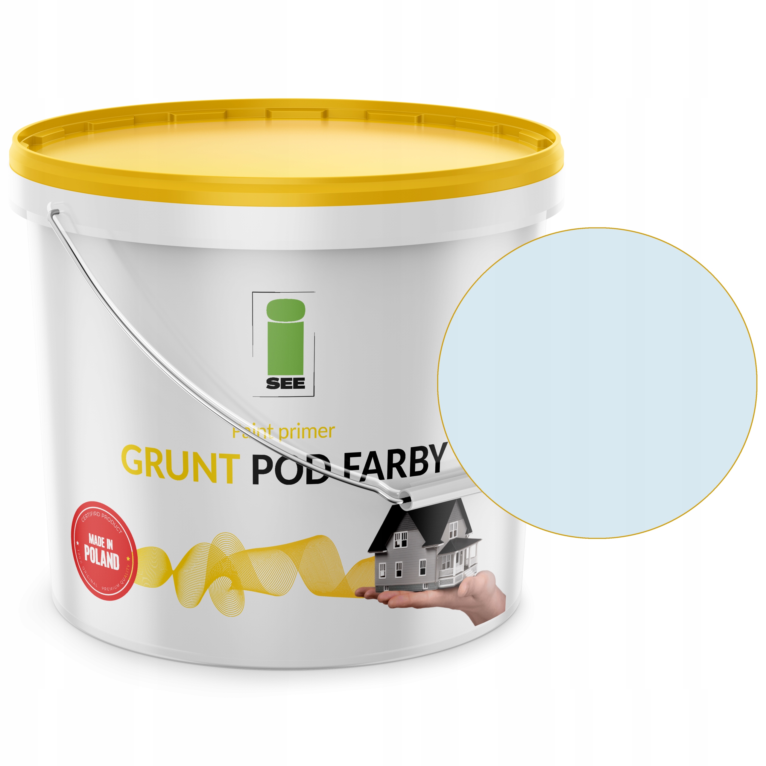 GRUNT POD FARBĘ SILIKONOWĄ ELEWACYJNĄ BIAŁA LEKKO NIEBIESKA - NIEBIESKI 10L