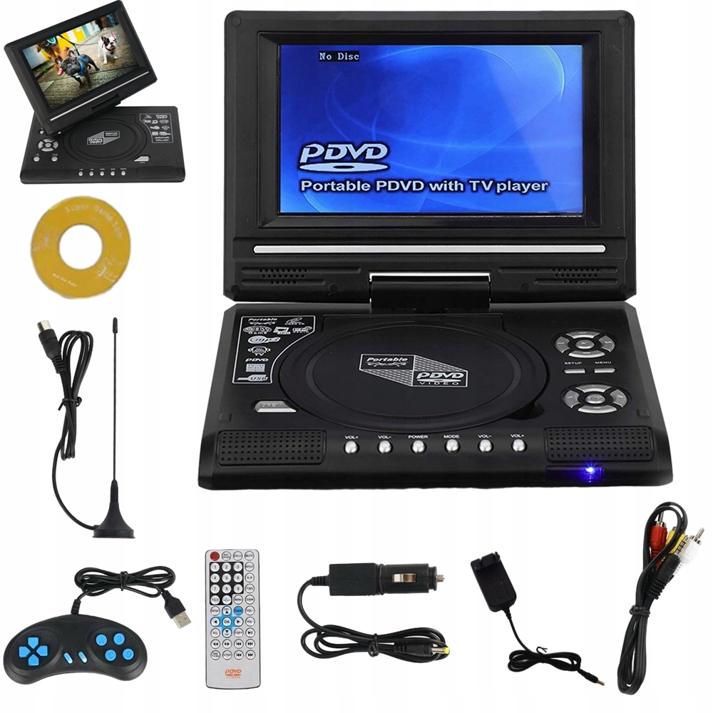 Přenosný DVD Přehrávač 78 Palců S Otočnou Obrazovkou O 270 Stupňů Hd