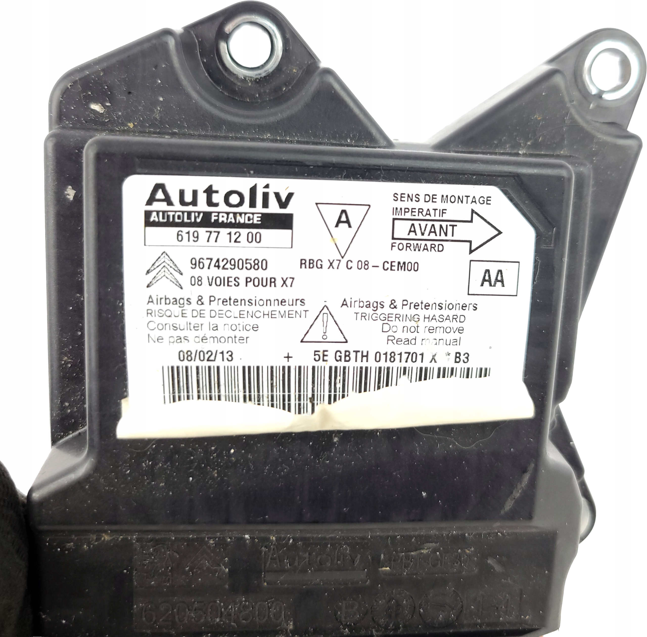 CITROEN C5 III X7 Sensor SENSOR airbag AIRBAG 9674290580