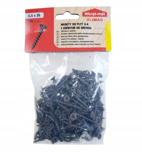 

Wkręty Do Drewna Karton Gipsu Gk 3,5X35MM 200SZT
