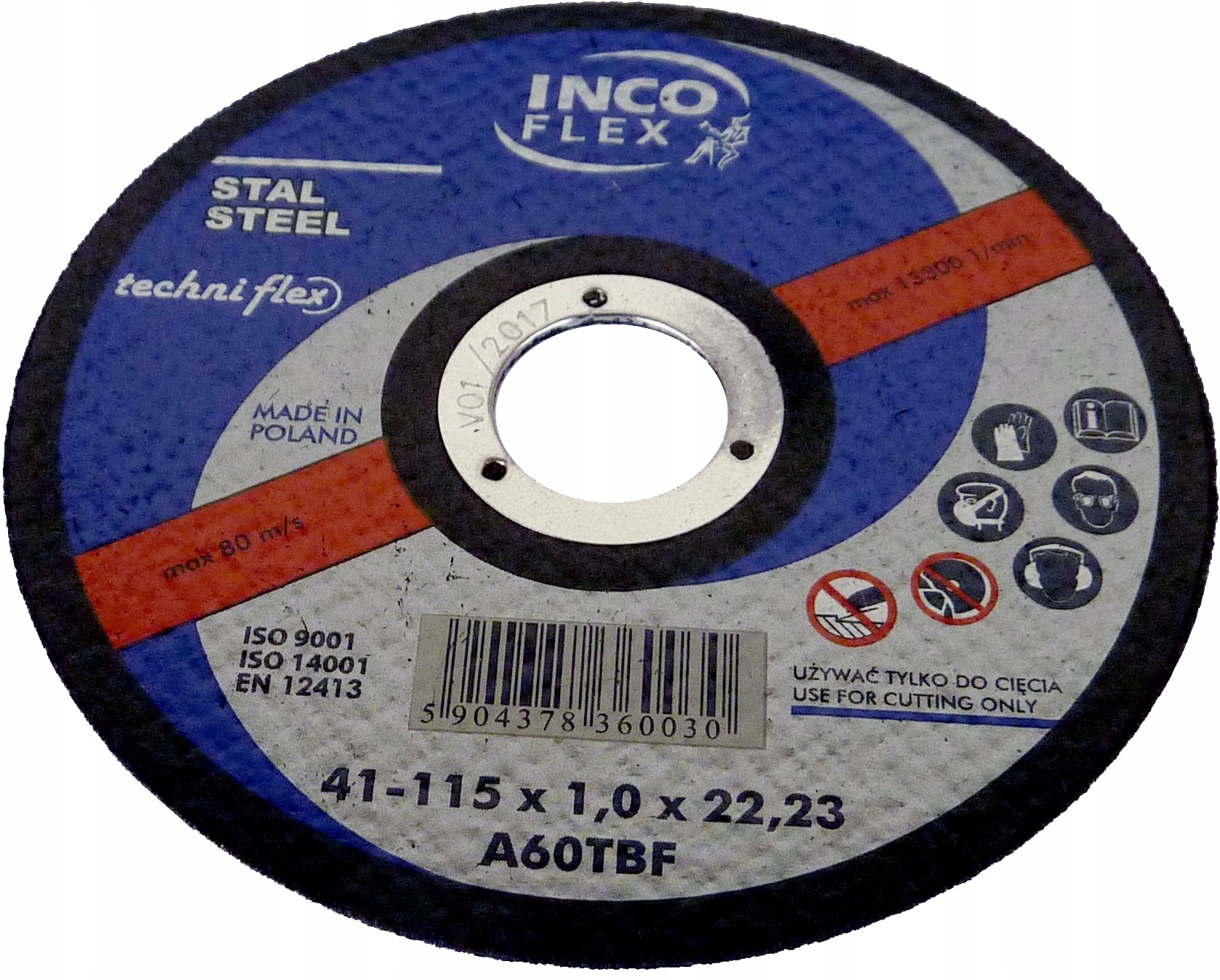 

Tarcza cięcia do metalu 115x1.0 Incoflex