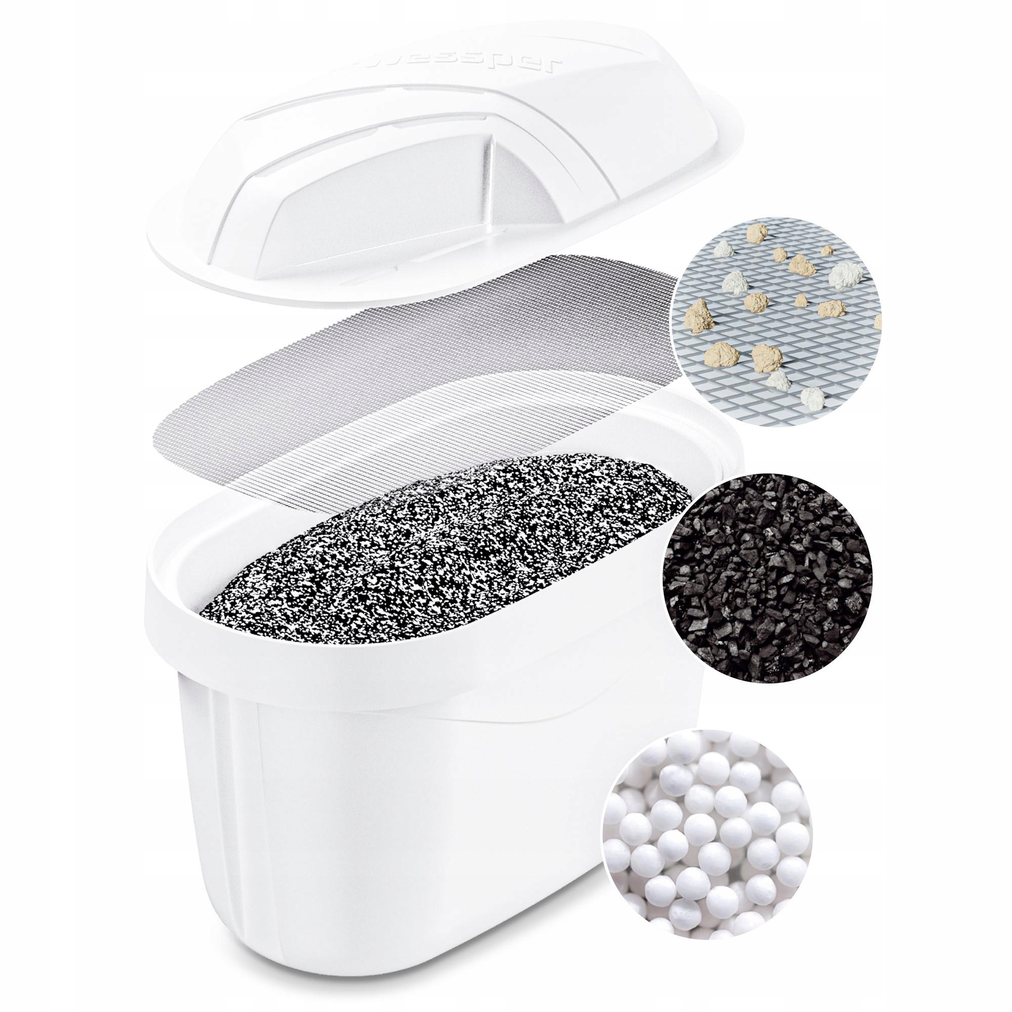 DZBANEK SZKLANY WESSPER D2 BOROSILICATE 3l + 1x FILTR WKŁAD WODY AQUAFLOOW Model D2 Borosilicate