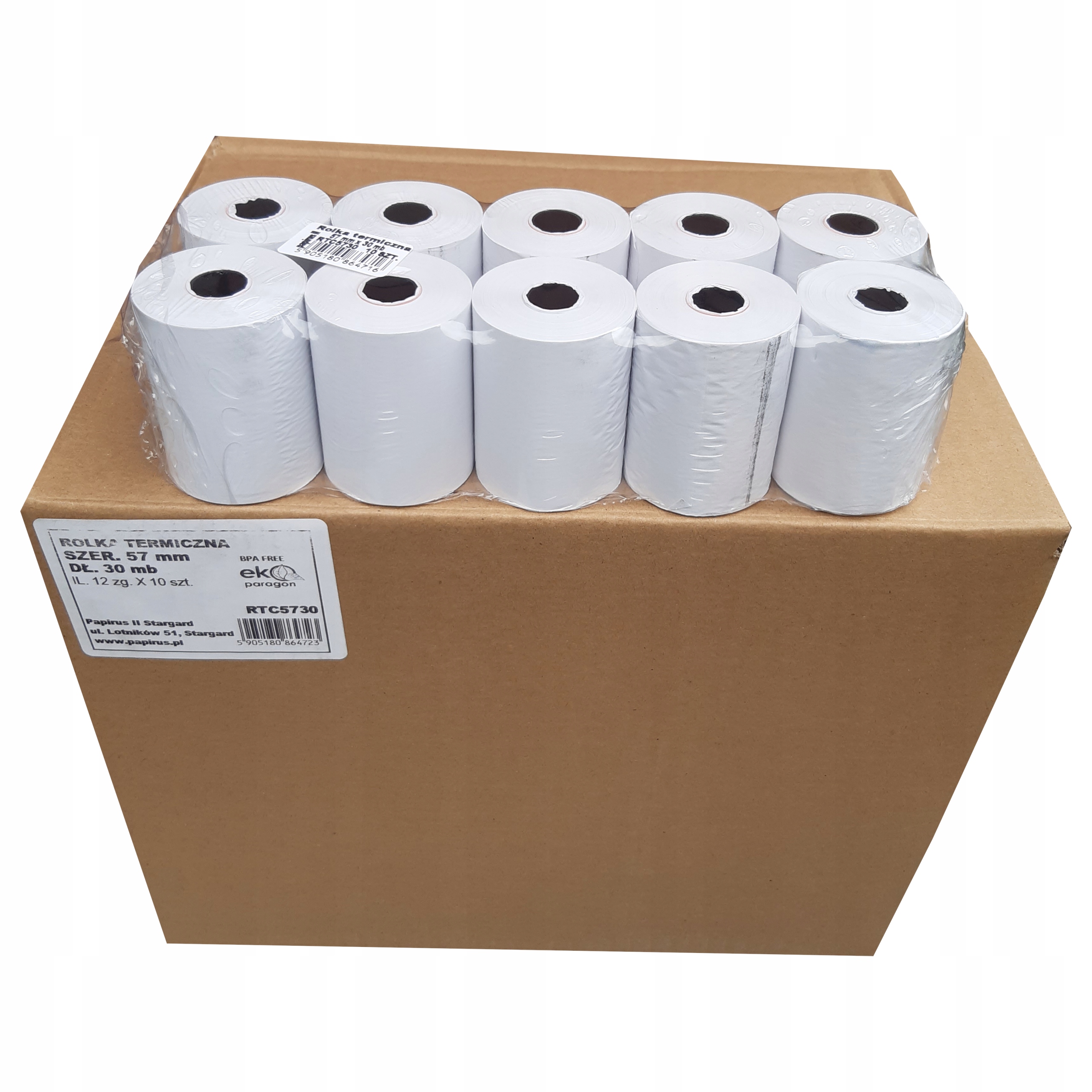 

Rolka Termiczna rolki 57x30 do kasa fiskalna 120x