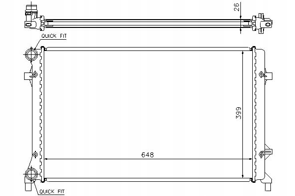Chladič Motoru Nissens 1K0121251Q 1K0121251E 1K