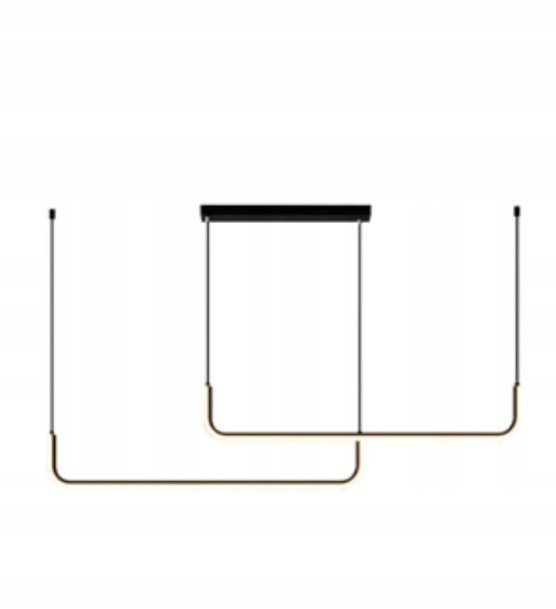 Patinar 2 Led lineárna závesná lampa 24 W, 3000 K, čierna, 120 cm