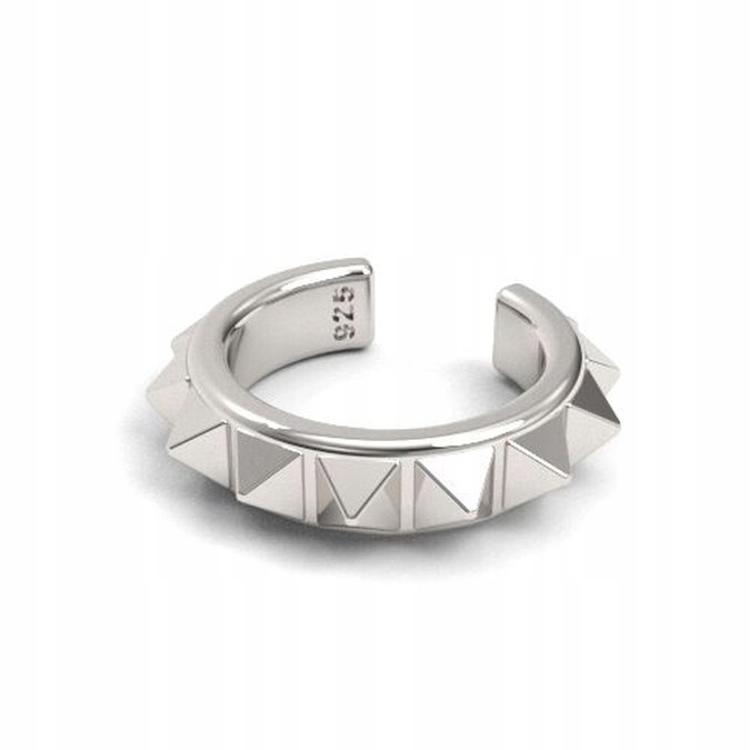 

Srebrna 925 nausznica z kolcami 10