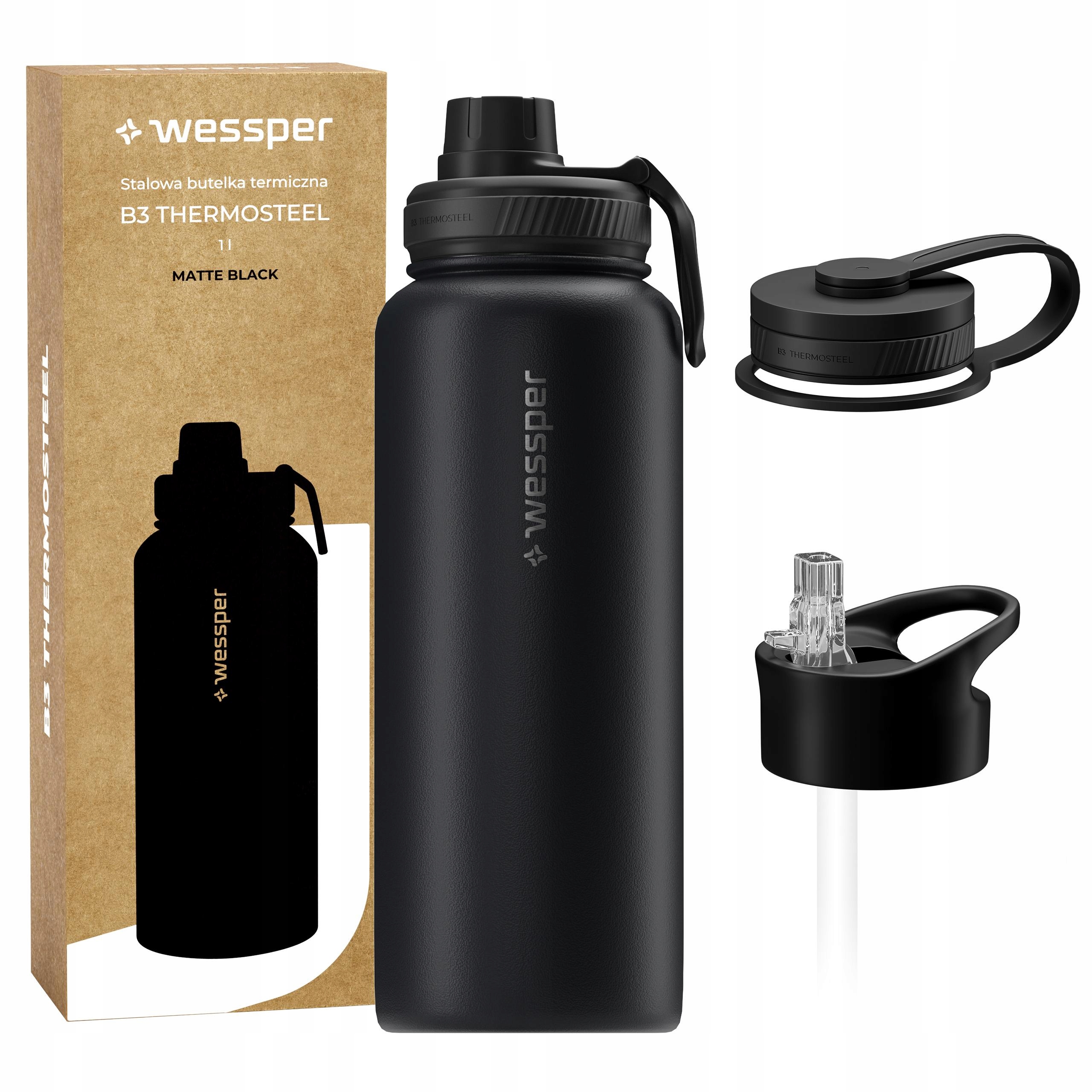 Termoláhev termohrnek termoska Wessper B3 Thermosteel 1 l ocelová