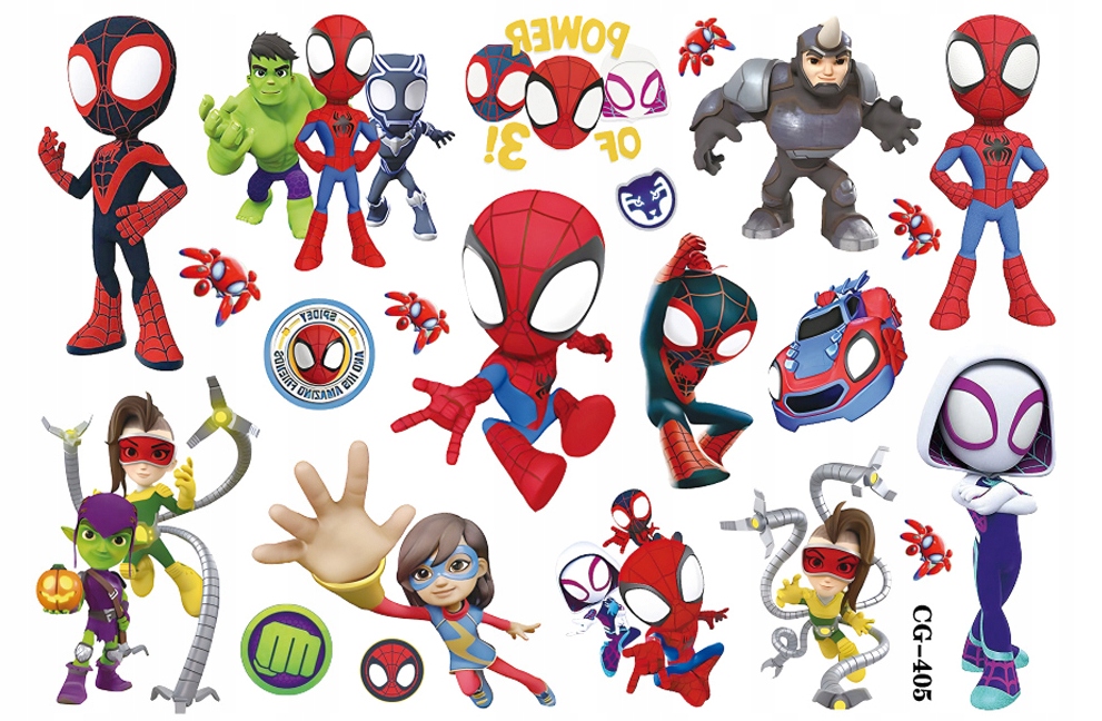 

Tatuaże zmywalne dla dzieci Spidey CG405