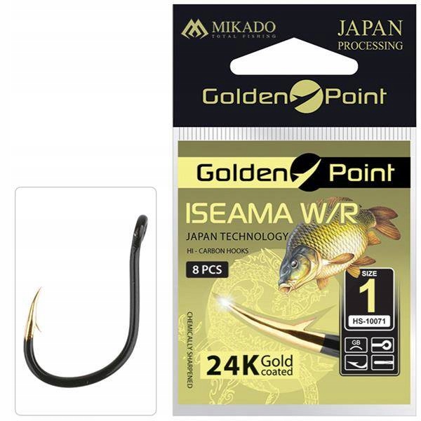 Haczyk Karpiowy Golden Point Iseama W/r Nr 8 Gb 10szt Mikado