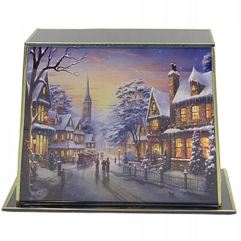 Vánoční lucerna Hřbitovní Svíčka Vánoční město Skleněné Krásné LL77