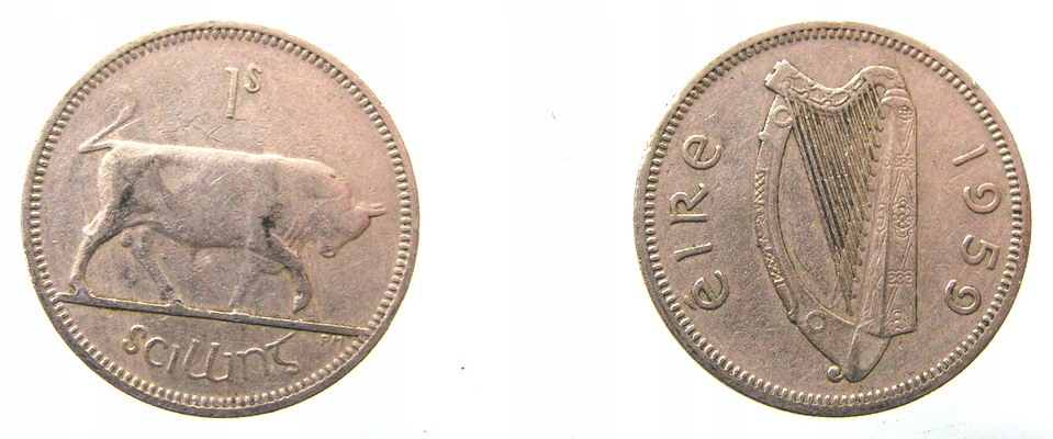 7080. IRLANDIA, 1 SZYLING, 1959