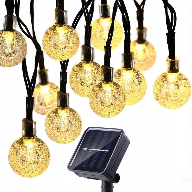 

Girlandy Lampki Solarne Ogrodowe 100LED 12M Ciepłe