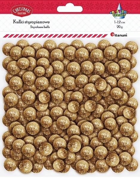 

Brokatowe Kuleczki Styropianowe 180 szt. Złote