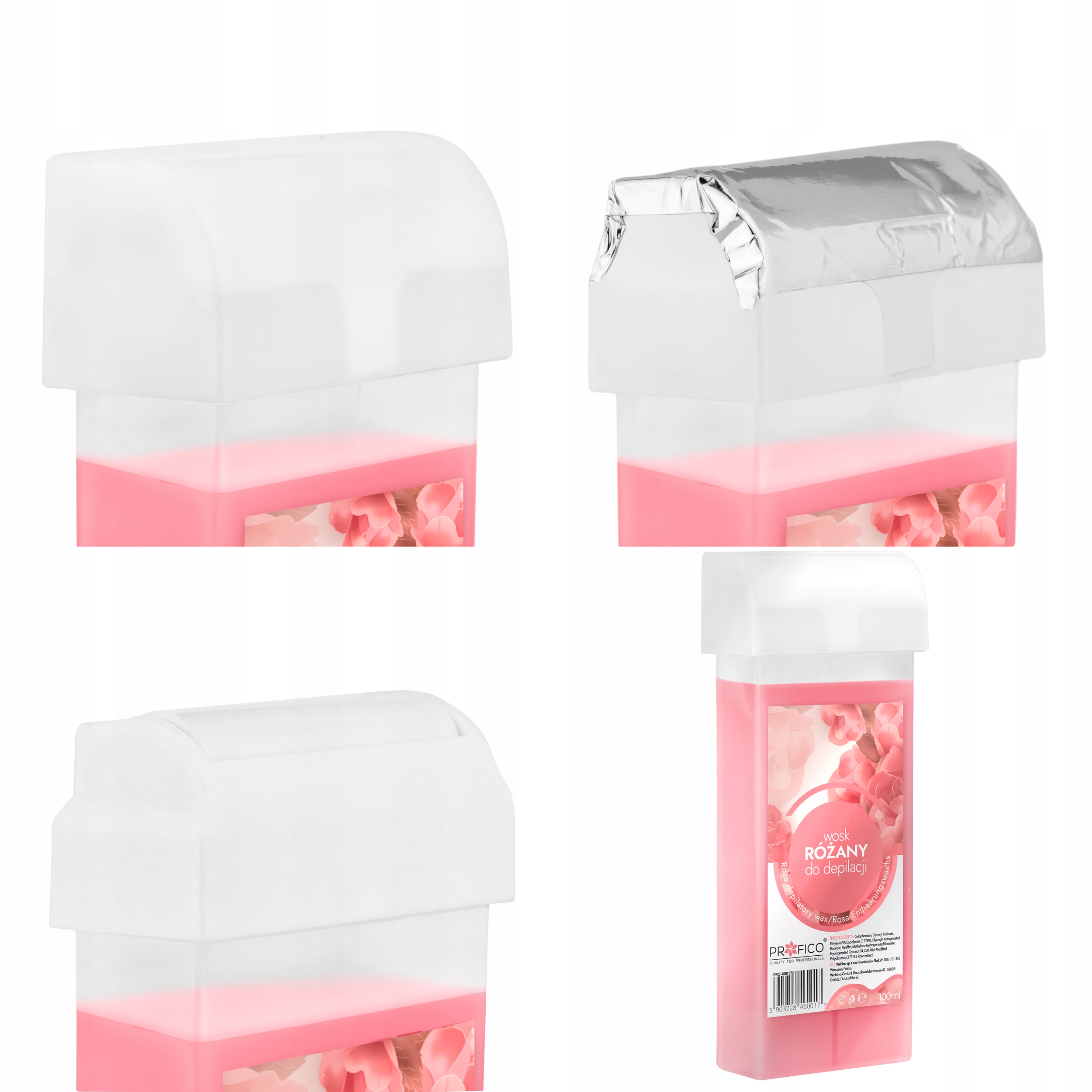 PROFICO Wosk w Rolce do Depilacji Włosów RÓŻANY Rolka Róża Rose 100ml Marka Profico
