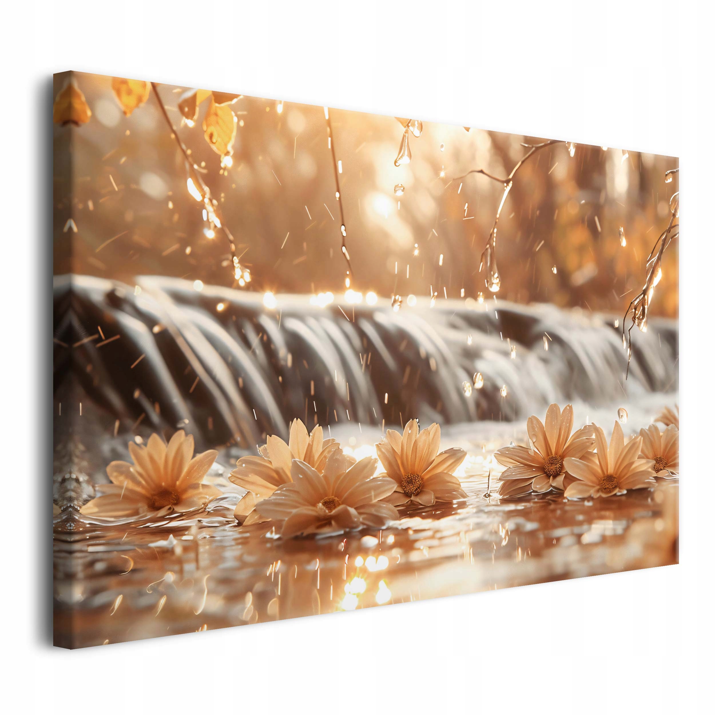 Obraz na plátně dekorace do pokoje květiny vodopád podzim Krajina 60x90 cm