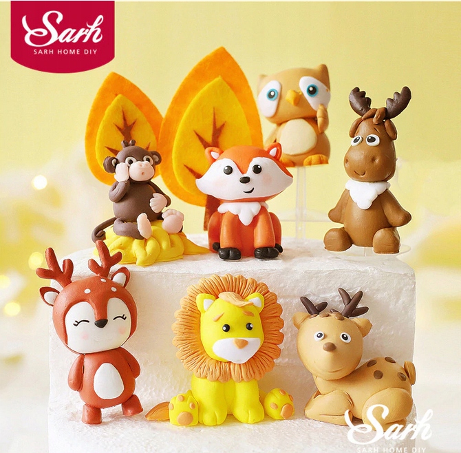 Topper piki dżunga zoo lew dekoracja na tort Wysokość produktu 22 cm