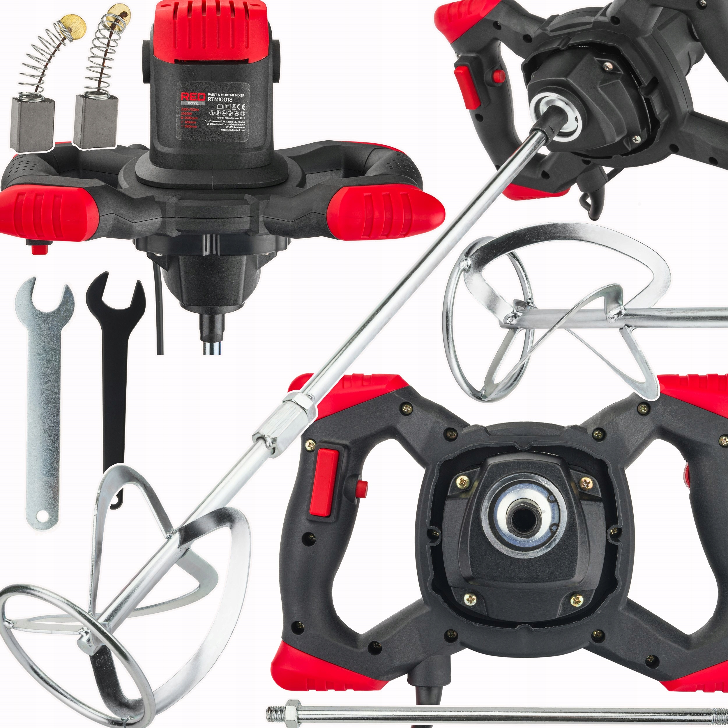 Mieszadło Elektryczne Do Kleju Farb Betonu 2650W Mieszalnik Przedłużka