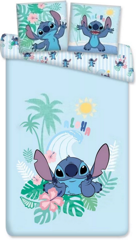 Pościel młodzieżowa dwustronna 140x200 Lilo & Stitch Sticz Stich Bawełna