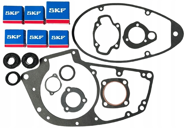 Nová Sada Ložisk Skf Těsnění Těsnění Wsk 125 Wfm M06 Kryngielit