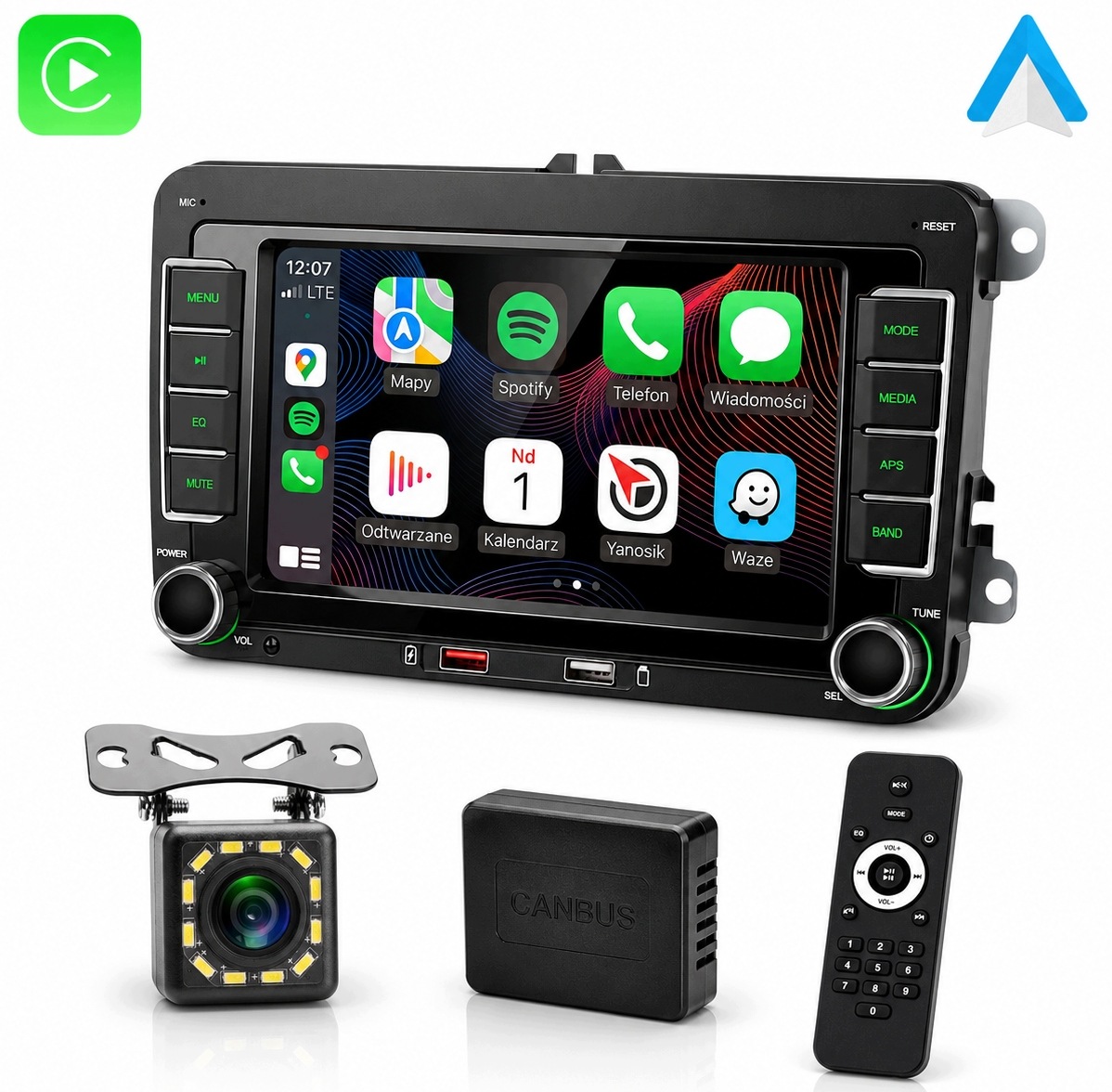 Radio Samochodowe Android Auto CarPlay Vw Passat Caddy Golf Touran Touran