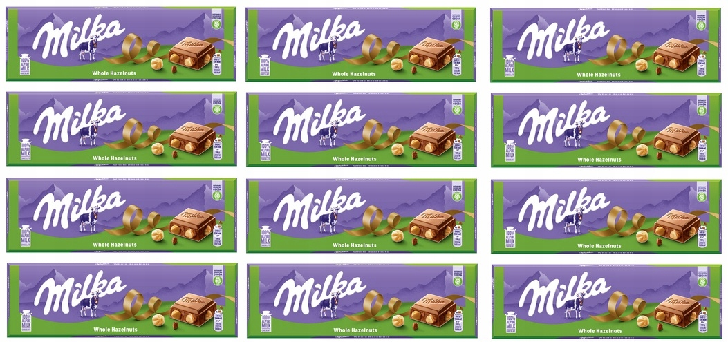 12x 250g Milka Whole Nuts czekolada Karton