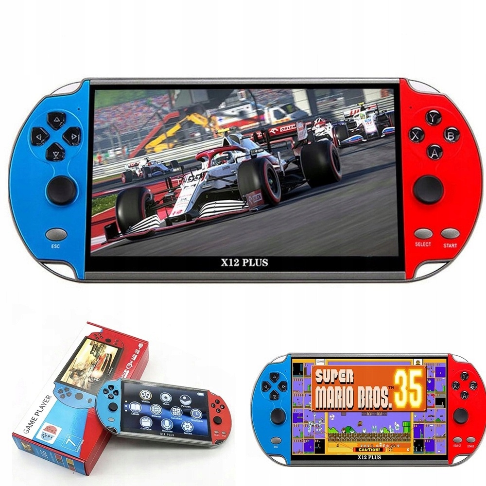 Duża Konsola Do Gier Przenośna 7 Cali 2700 Gier Pamięć 16GB Tv Wyjście