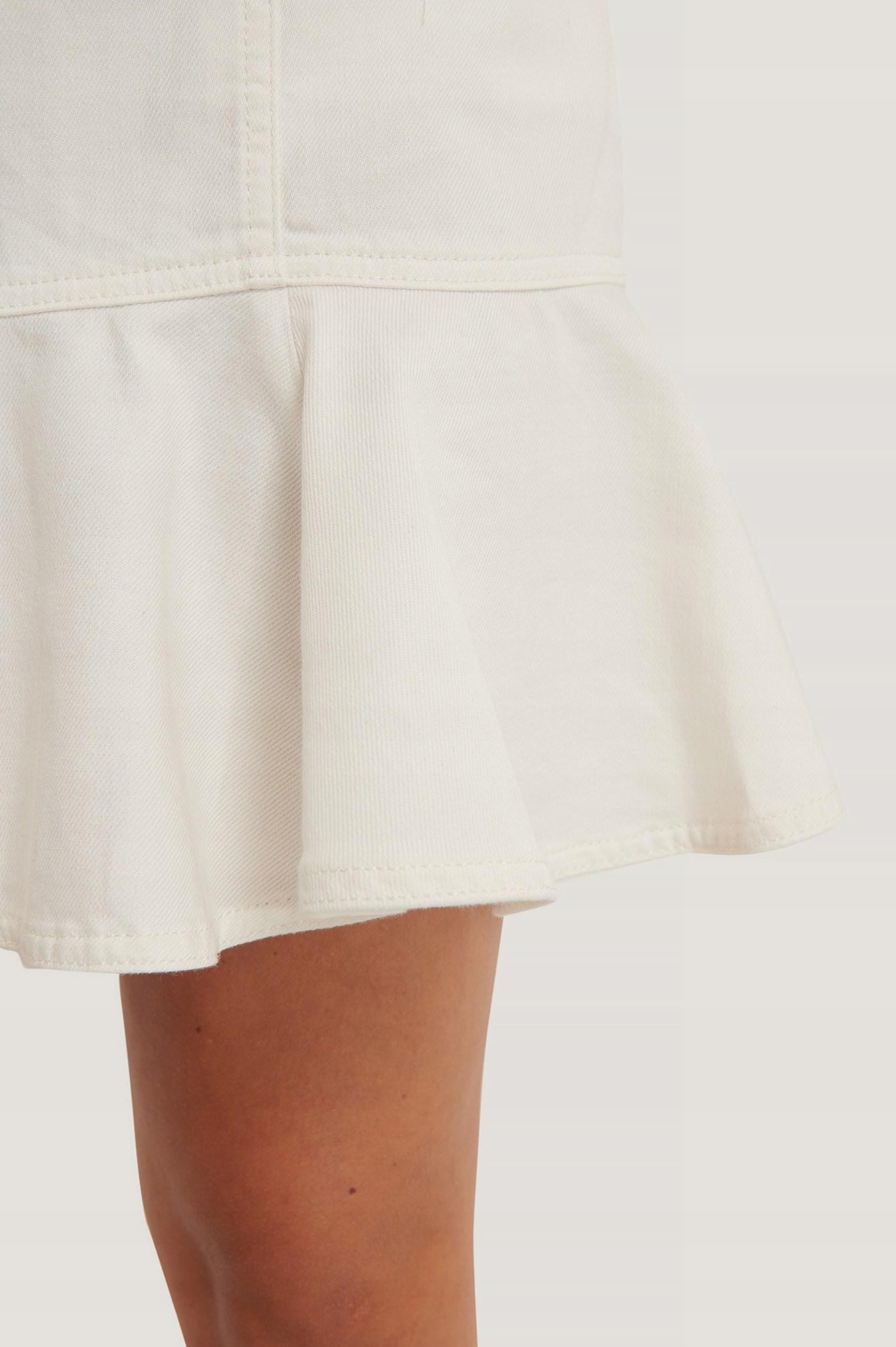 167A209 NA-KD NKD05 BIAŁA SPÓDNICA Z FALBANĄ 38 Marka Na-Kd