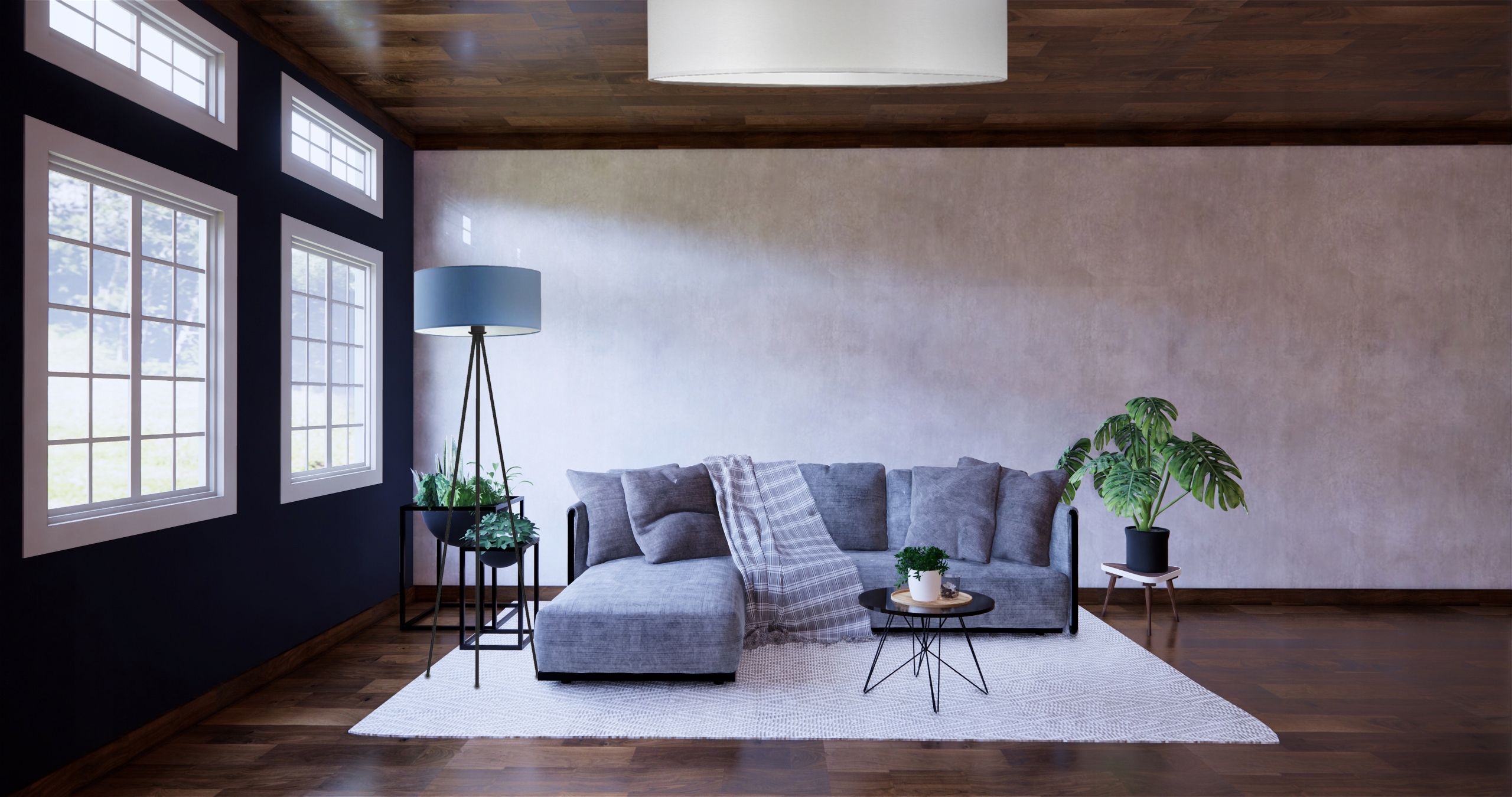 Abażur szary modny stylowy popularny walec klosz E27 80cm Gwint żarówki E27