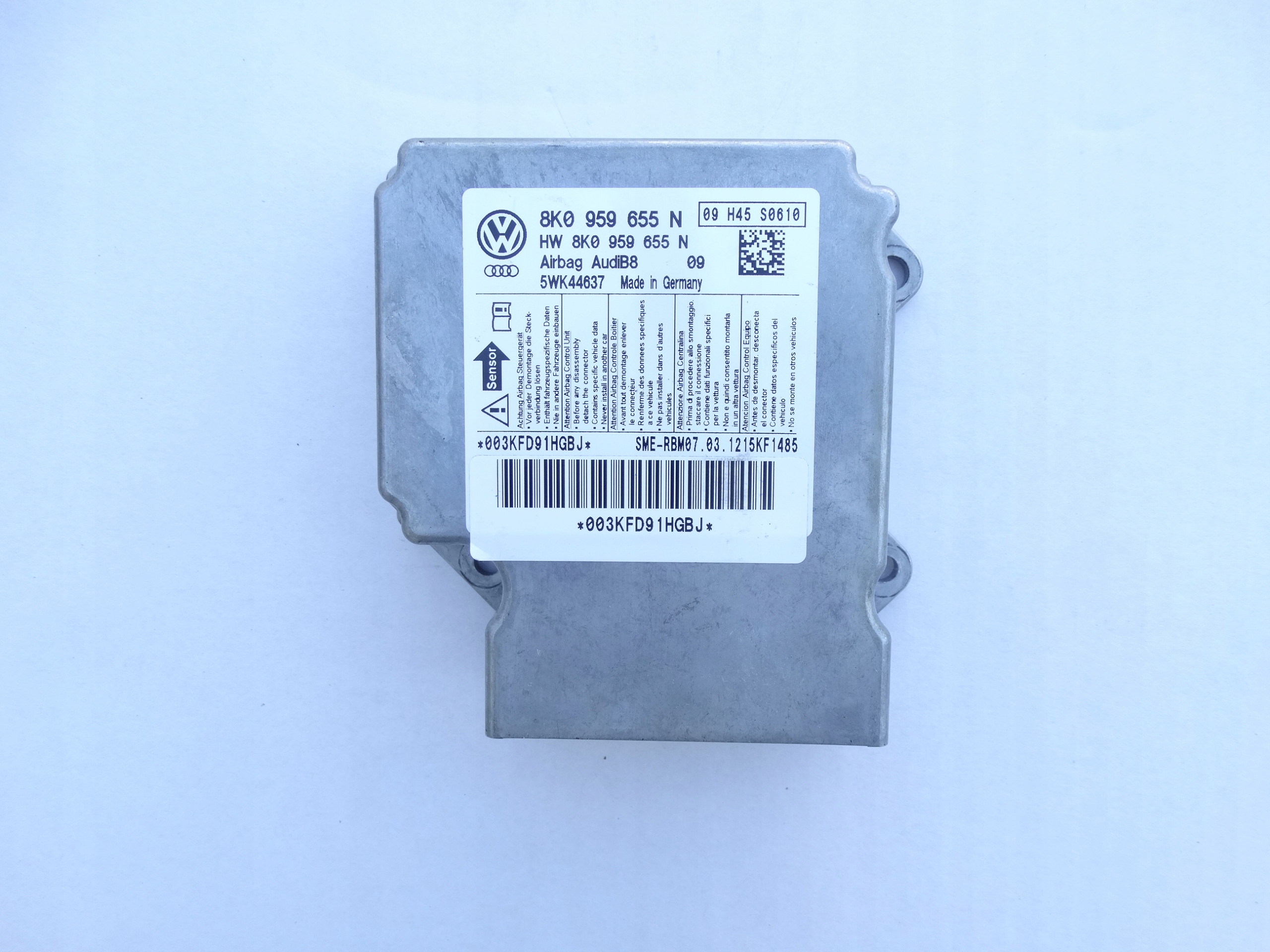 modulo Centralina SENSOR airbag airbag AUDI A4 B8 A5 8T LIFT 8K0959655N