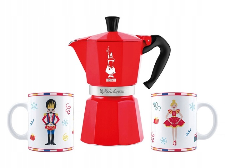 Sada Bialetti Kávovar Moka Express 6 Tz 2 hrnky 300 ml Nutcraker