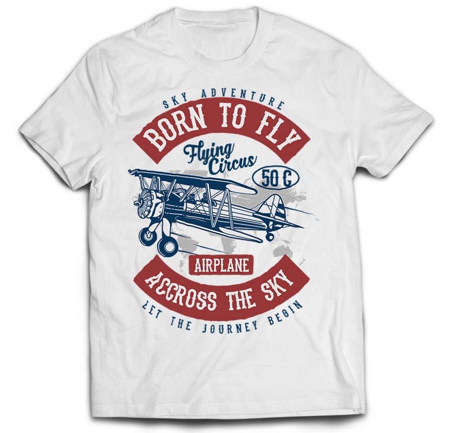 

Tshirt Dla Pilota Lotnik Samolot Dwupłat Retro 4XL
