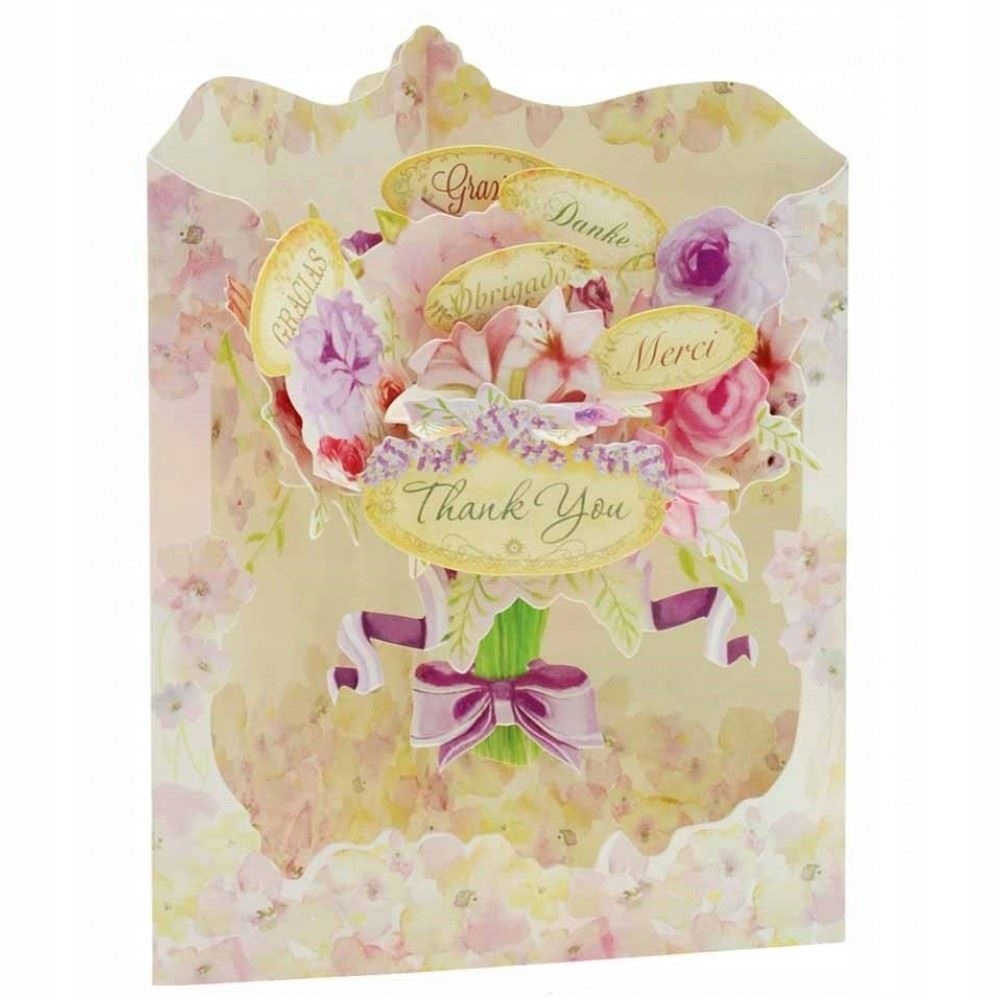 Kartka 3d Pop Up Thank You Santoro London