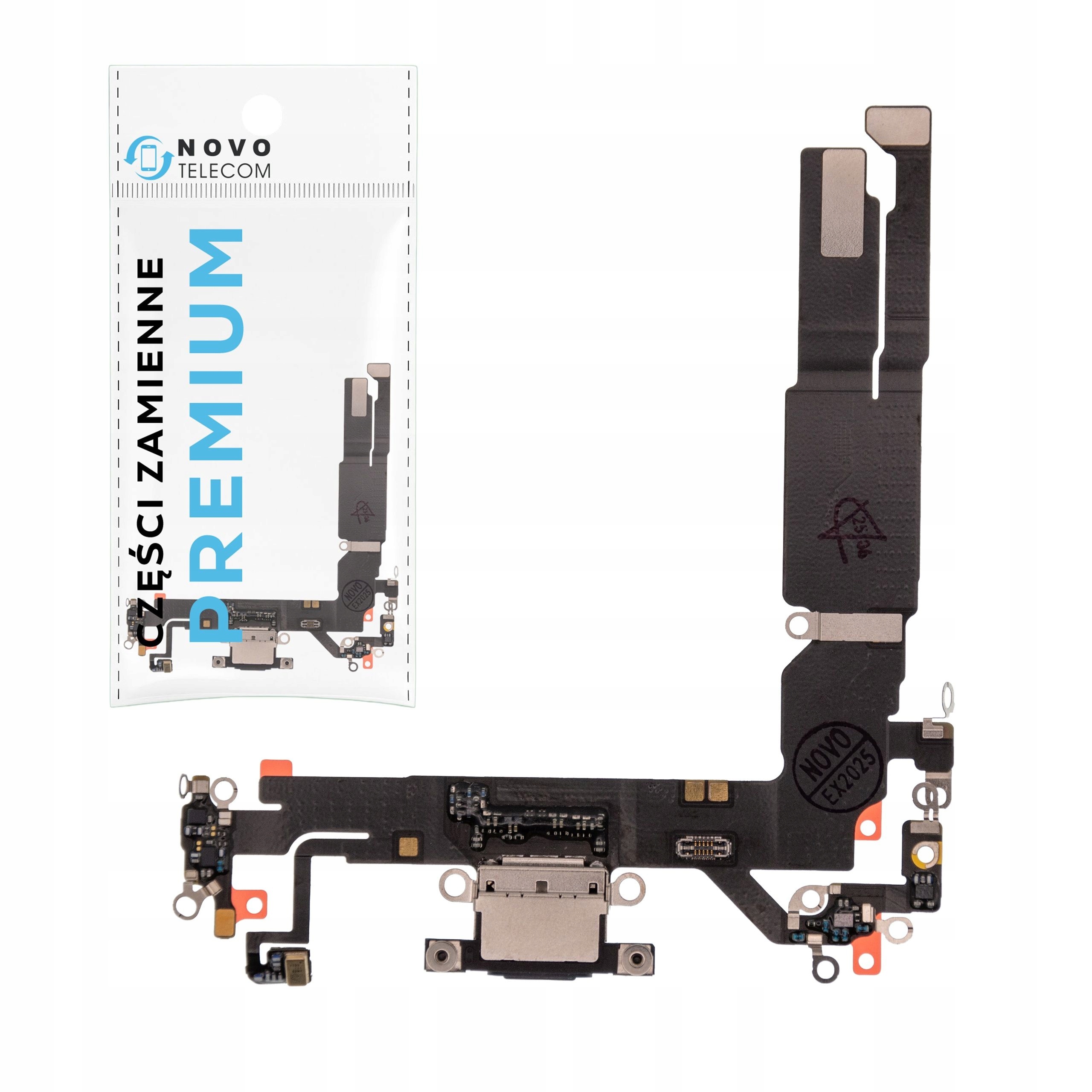 Nabíjecí konektor dokovací páska port Usb C mikrofon pro Apple iPhone 16 černá