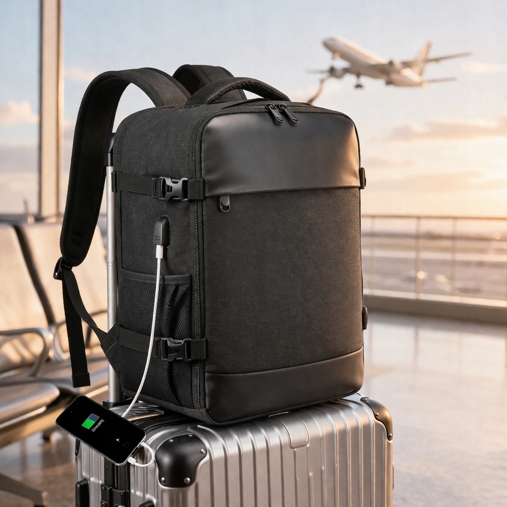 Plecak Podróżny 40x20x25 Kabinowy Do Samolotu Usb Bagaż Podręczny Ryanair