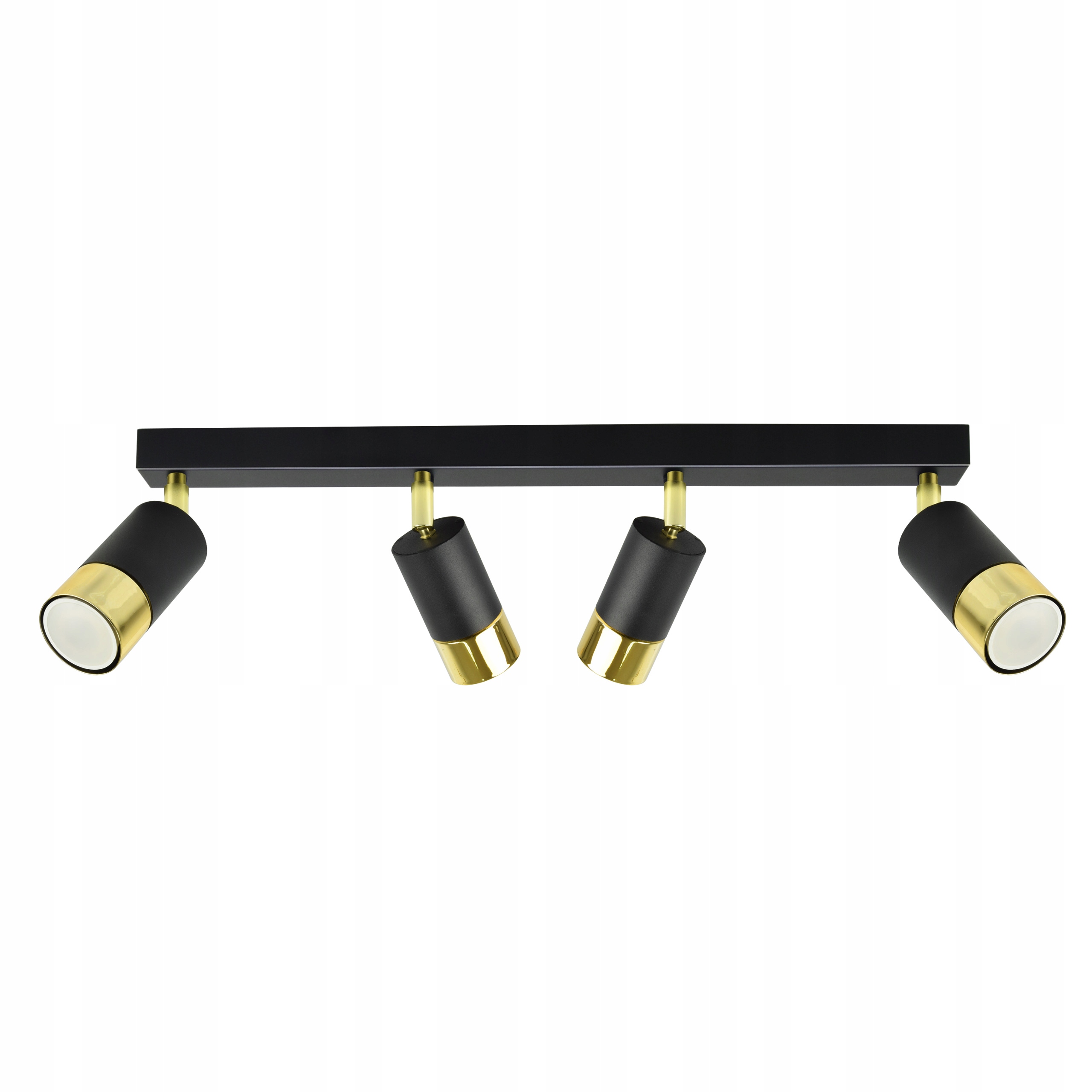 

Lampa Sufitowa Spot Tuby Metal Czarna Złota GU10