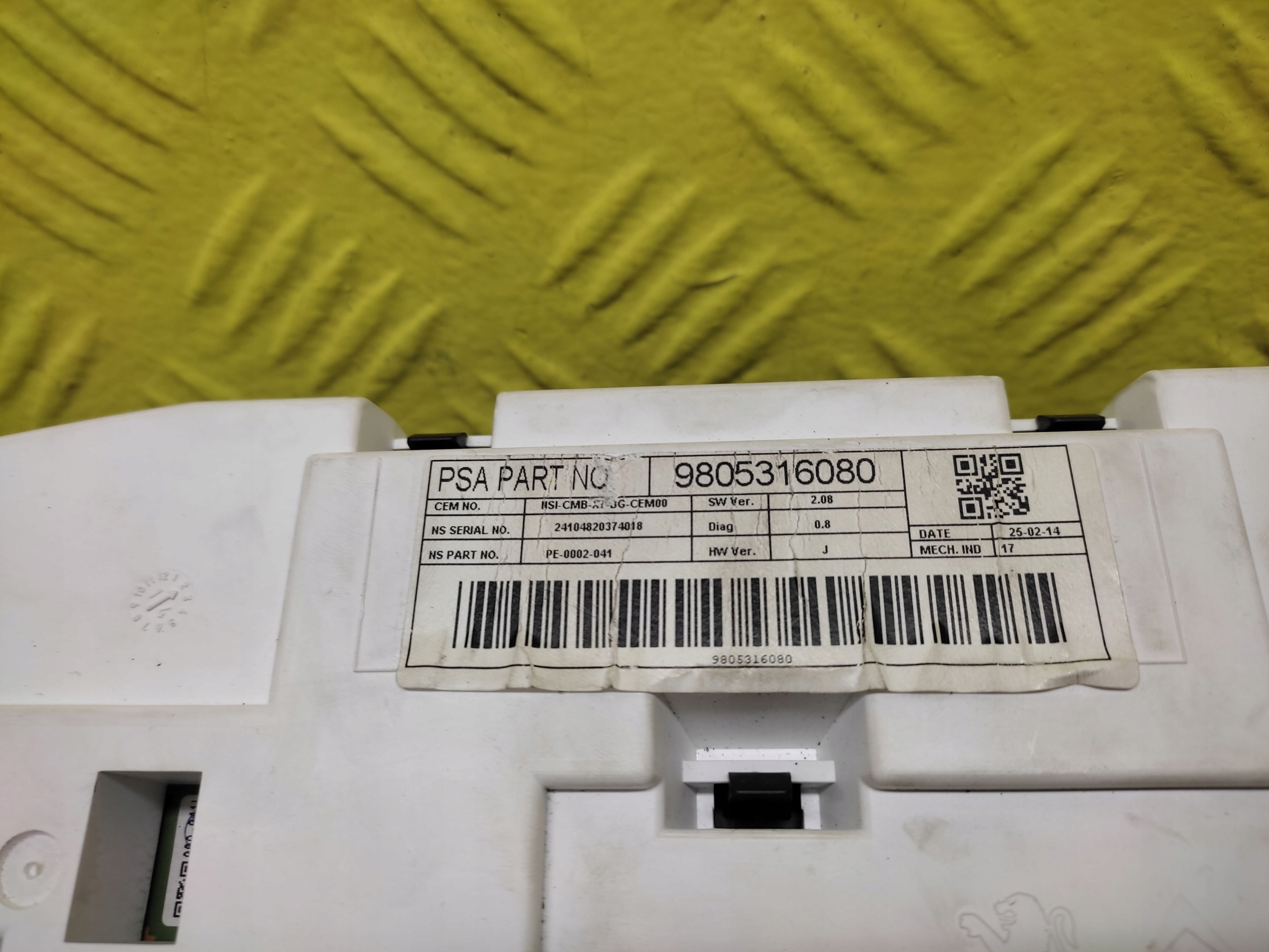 CITROEN C5 III 1.6 THP dials dials 9805316080