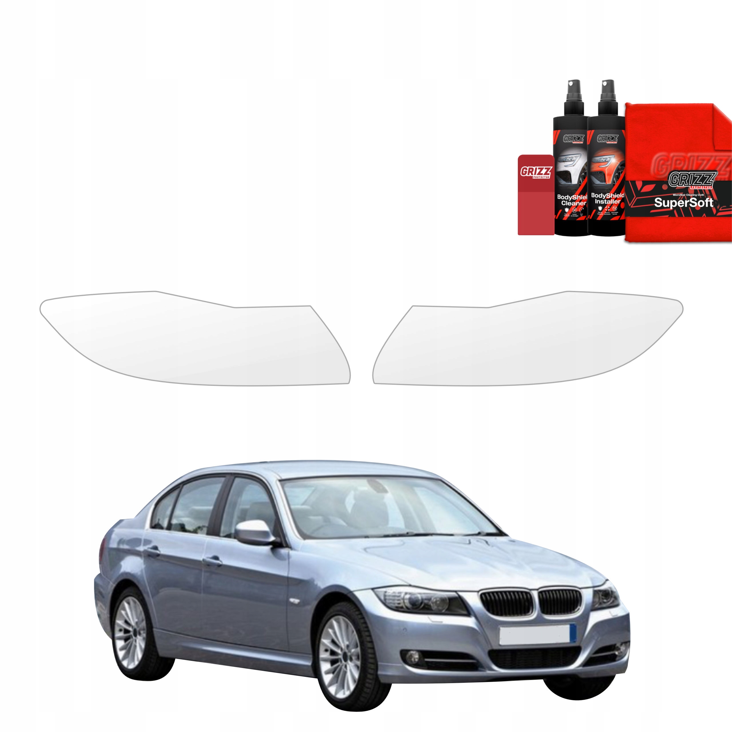 2v1 Fólie Ppf dýha na lampy pro Bmw 3 E90 Sedan Pre-LCI (2004-2008)
