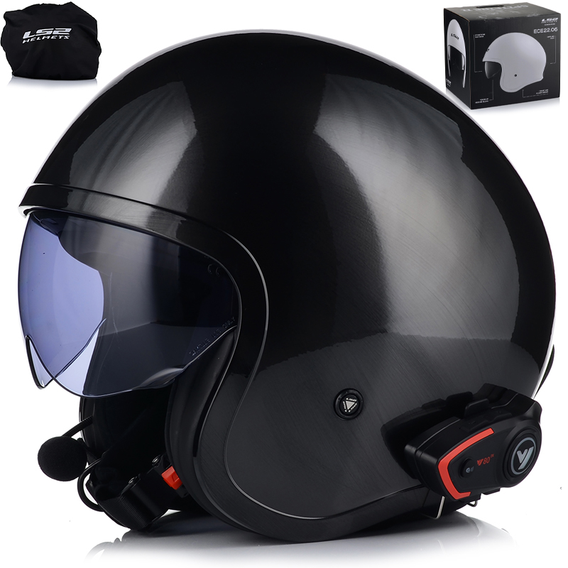 Motocyklová Prilba LS2 OF599 Spitfire Jeans Titan Interkom Vito Bluetooth