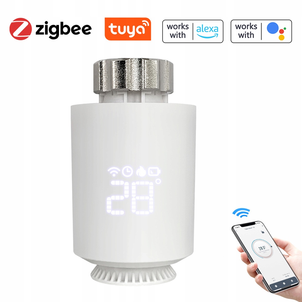 INTELIGENTNA GŁOWICA TERMOSTAT Tuya Zigbee Model 3587478
