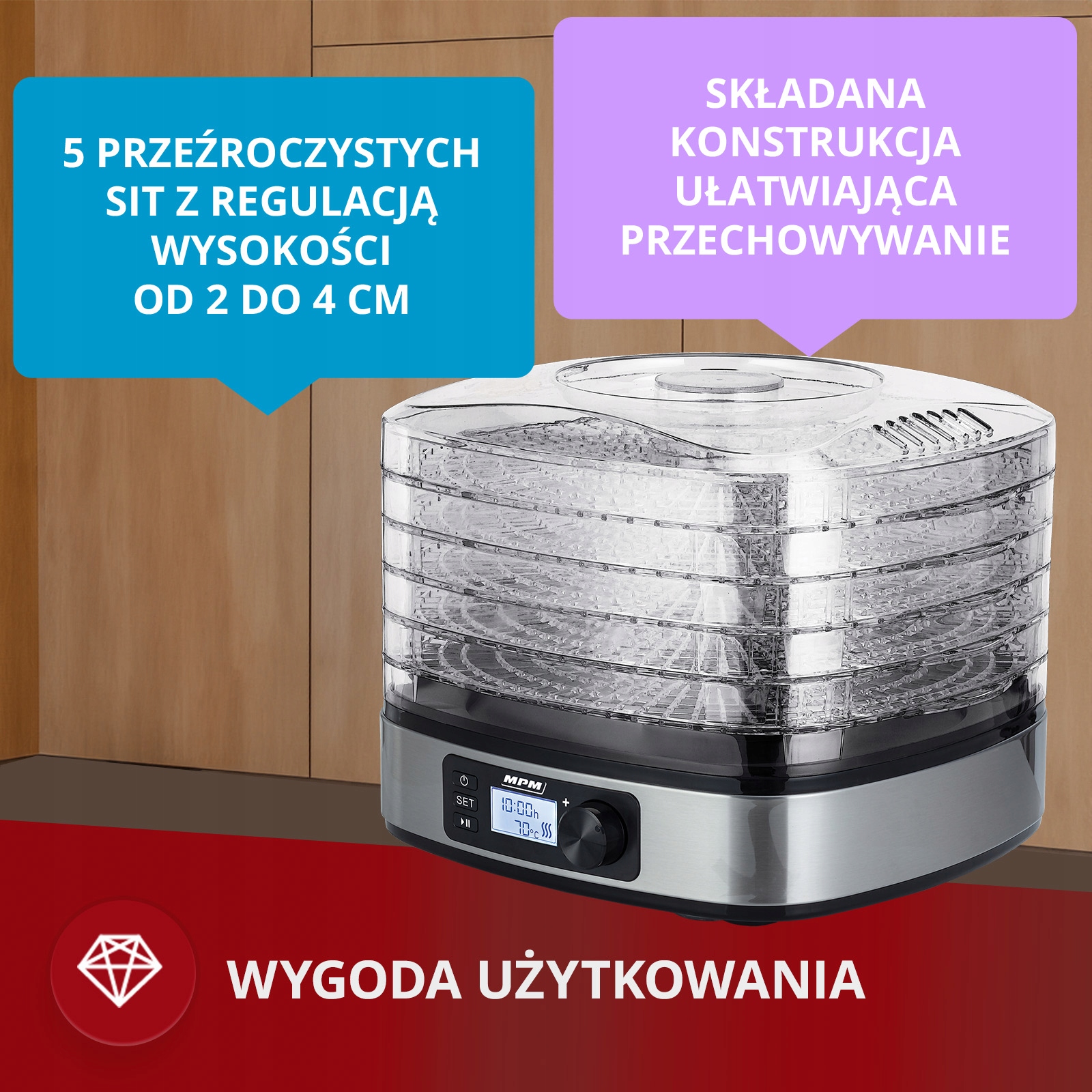 Suszarka do grzybów spożywcza MPM MSG-12 Marka MPM
