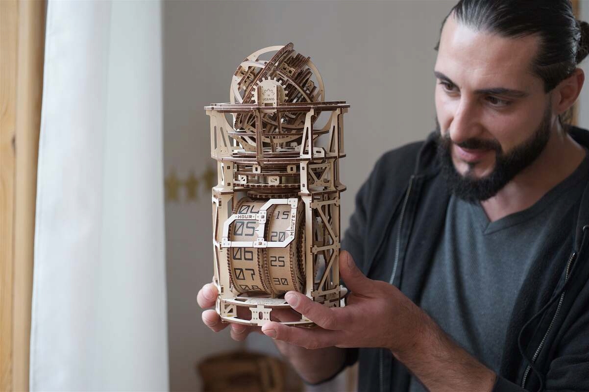 Puzzle 3D Zegar SKY WATCHER Ugears Liczba elementów 338