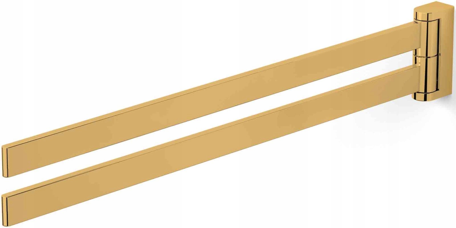 Koupelnový věšák 2 pohyblivá nástěnná ramena, zlatý