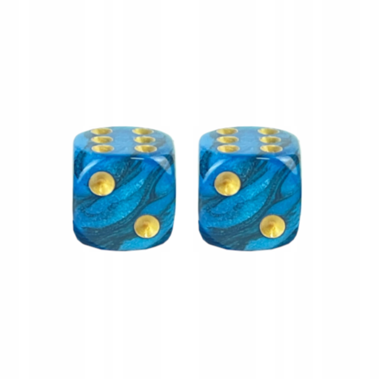 ZESTAW 2 KOSTEK K6 RPG PIRACI SIEDMIU MÓRZ KOŚĆ SZEŚCIOŚCIENNA 1,6 CM