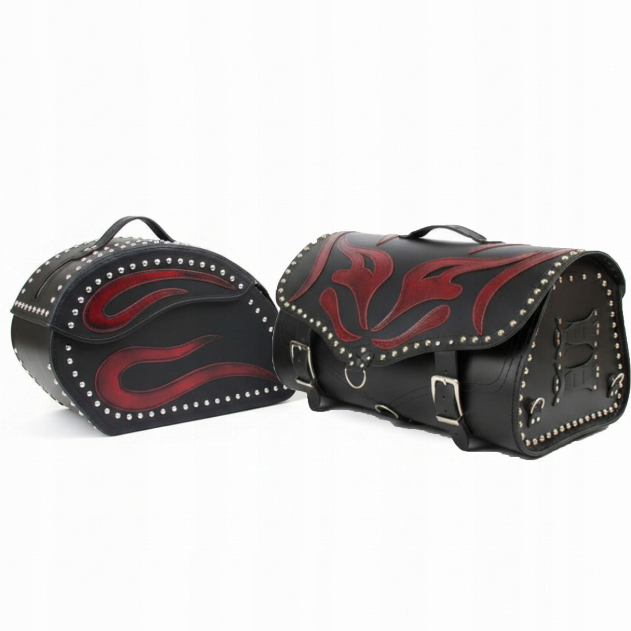 Motocyklový batožinový set ProSpeed Kufr 42L Sakwy 36L Plamene