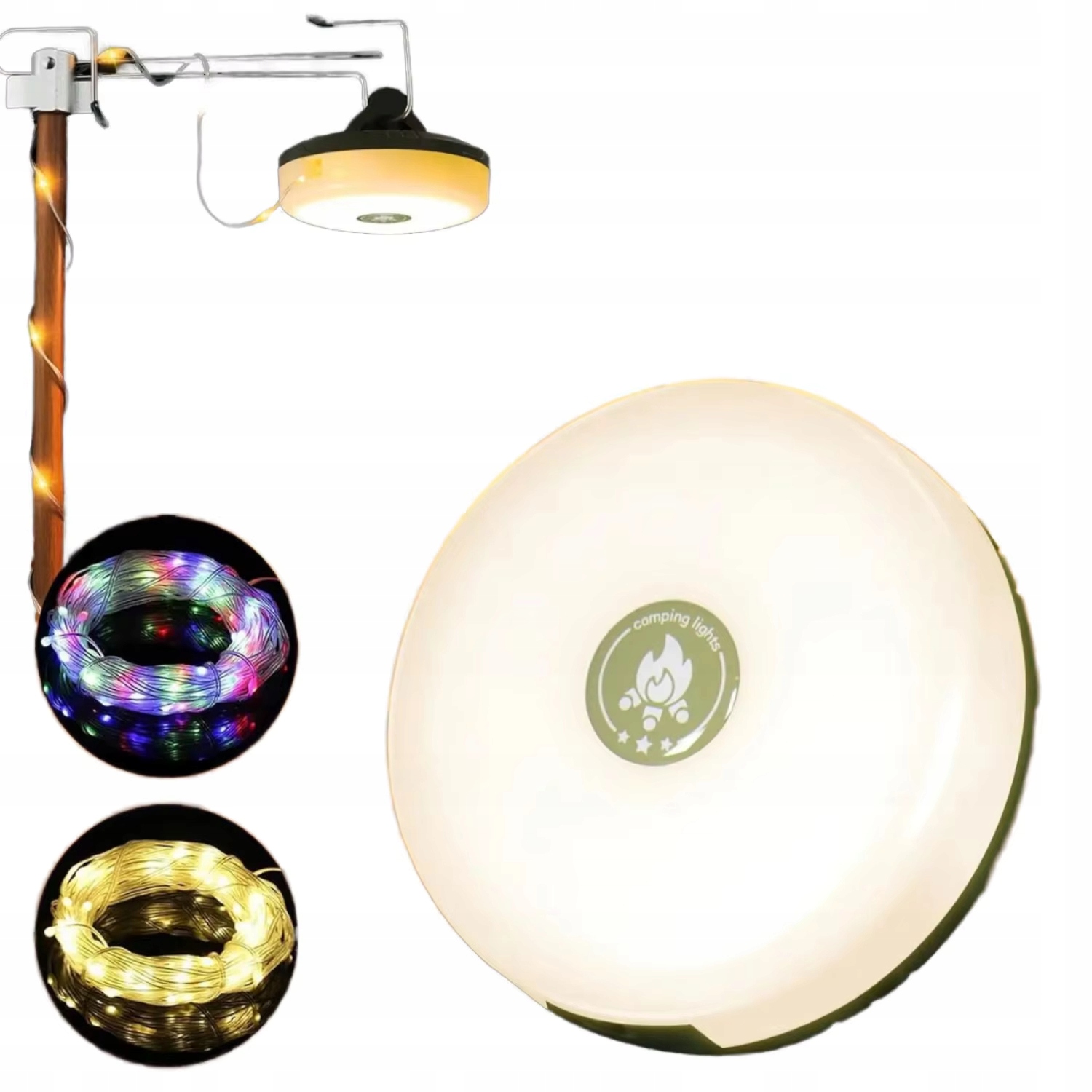Lampa Kempingowa Biwakowa Akumulatorowa Led Girlanda Na Rolce 10m