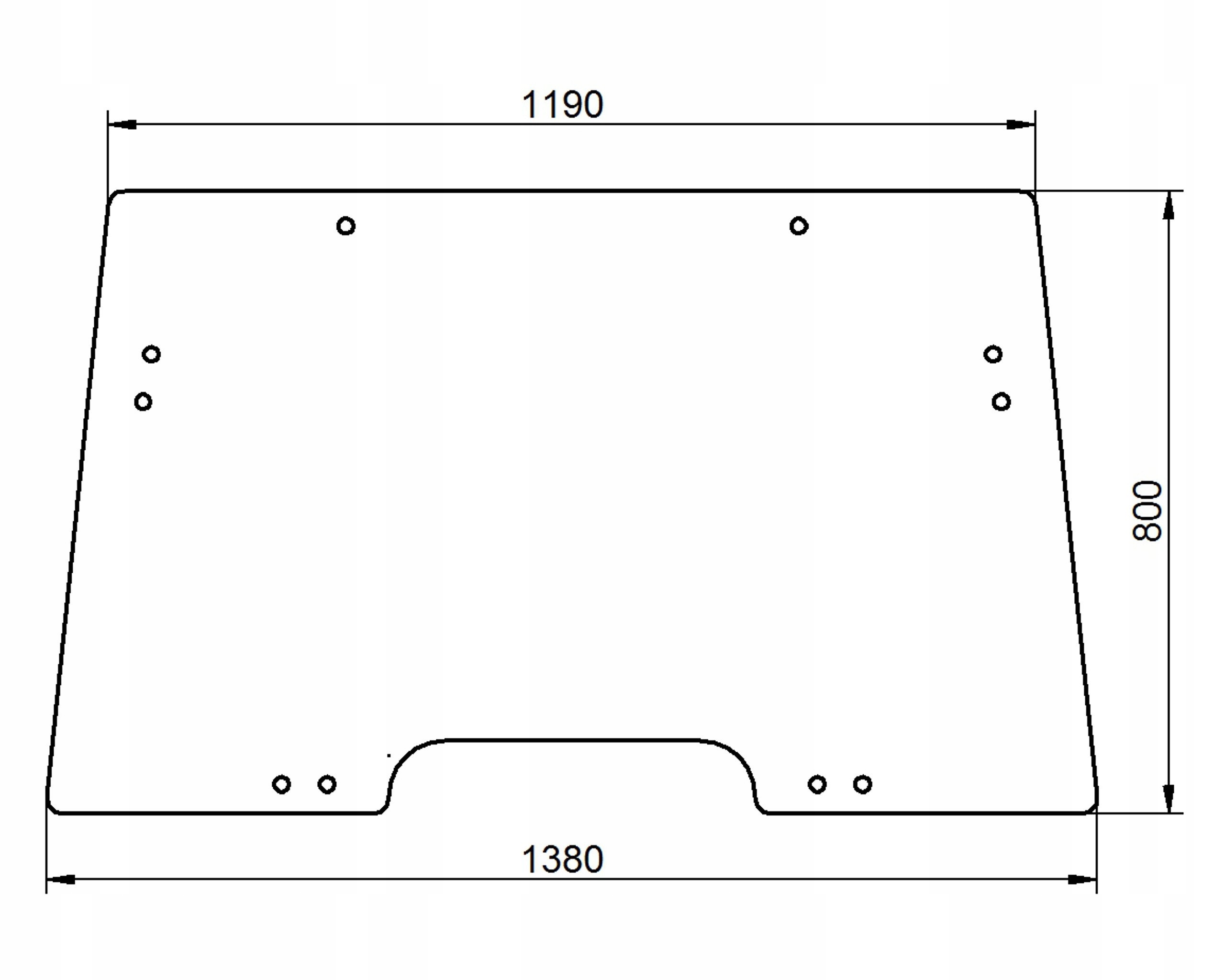 sklo John Deere s6000 přední otevírací L171338