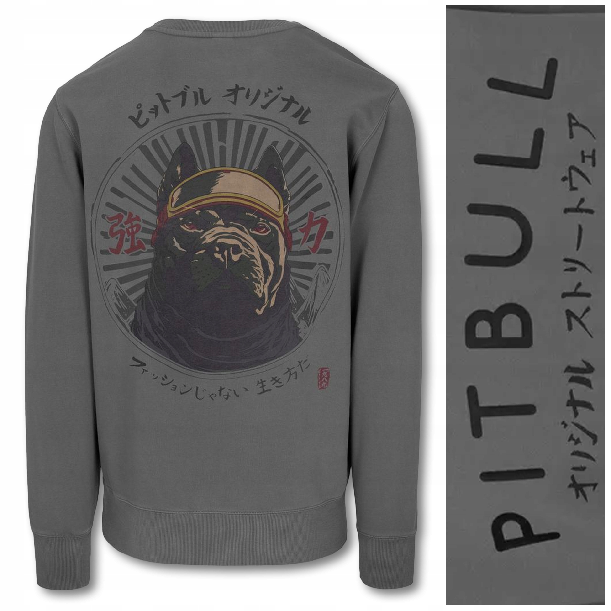 Pánská mikina Pit Bull Washed „mt Fuji“ – šedá vel. L – šedá