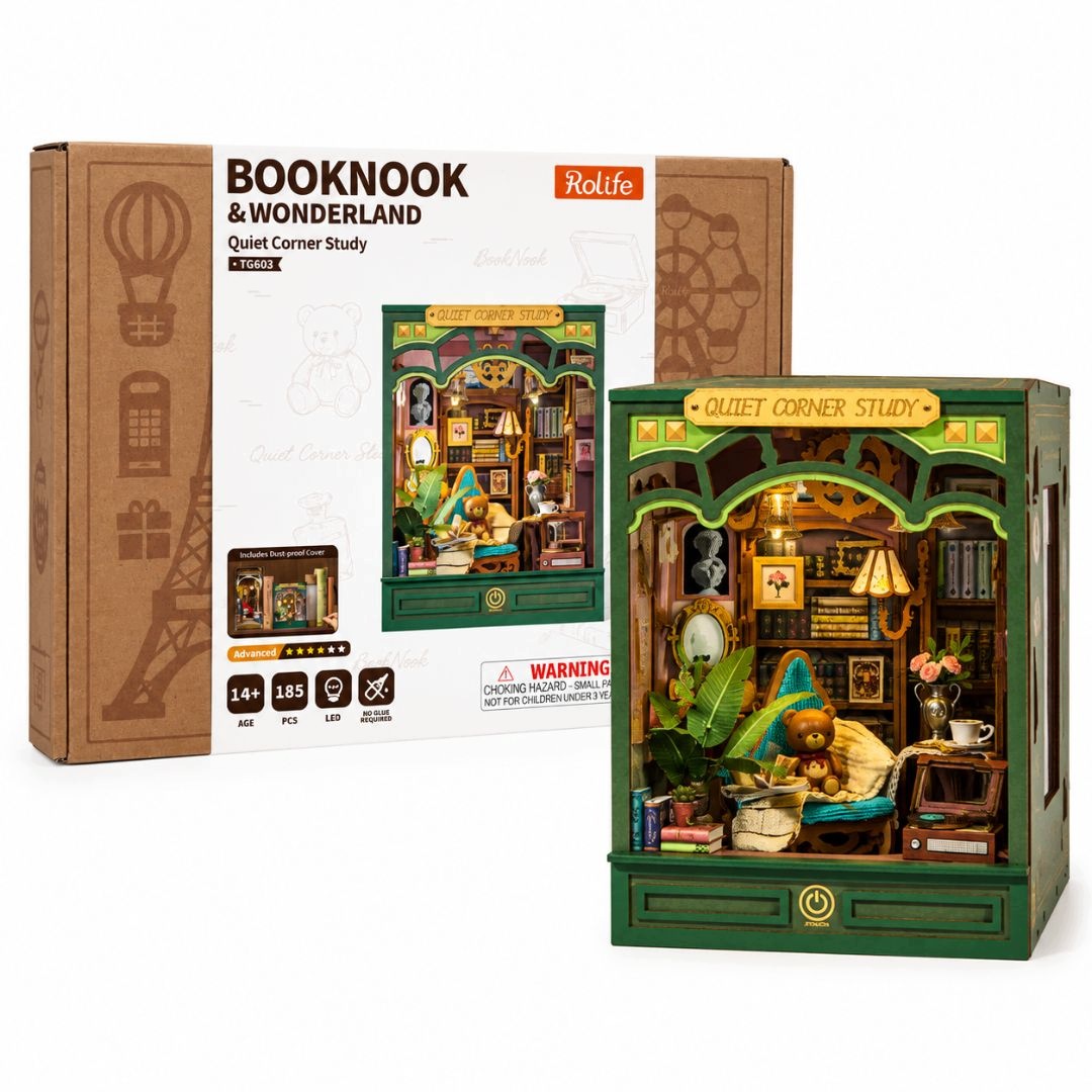 Book nook Diy Rolife Quiet Corner Study Led 185 el