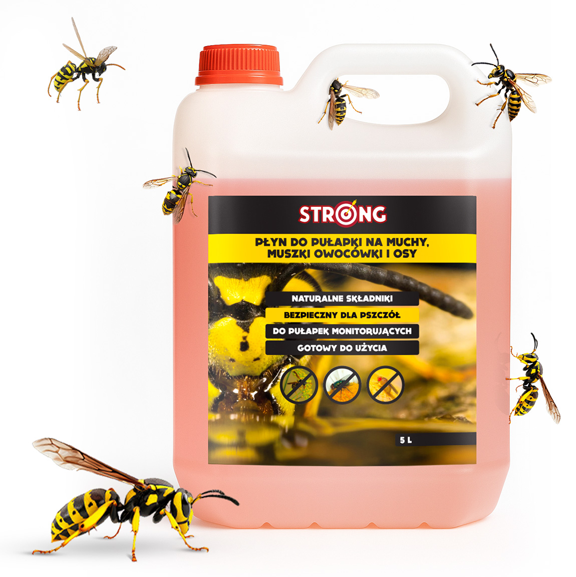Silny Płyn Wabiący Na Muchy Muszki Owocówki Osy Wabik Atraktant Strong 5L